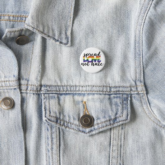 Spread Love Not Hate Ronde Button 3,2 Cm (In situ)