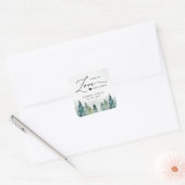 Spread Love Rustic Pine Forest Wedding Sanitizer Vierkante Sticker (Envelop)