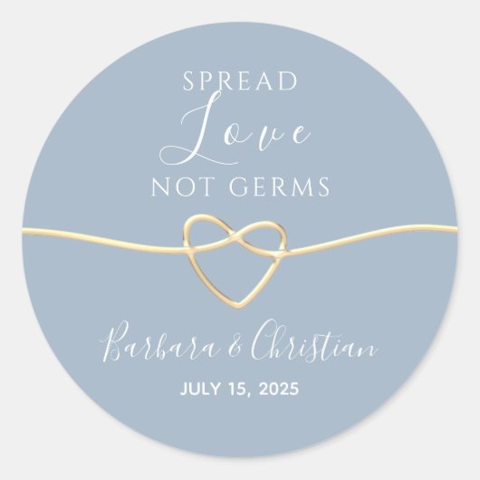 Spread Love Wedding Favor Ronde Sticker (Voorkant)