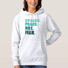 Spread Peace not Angst Green Text Hoodie
