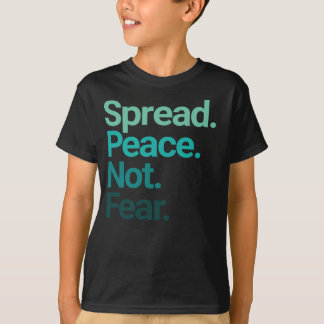 Spread Peace not Angst Green Typografie T-shirt