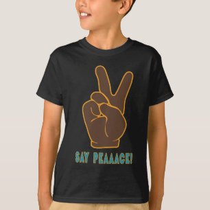 Spread Peace not Angst Hand Sign Kinder Boys T-Shi T-shirt