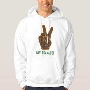 Spread Peace not Angst Hand Sign Mannen Hoodies