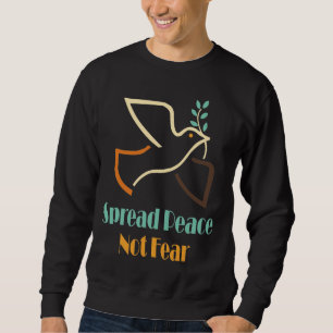 Spread Peace not Fear Retro Dove Sweatshirts Trui