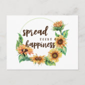 Spread Seeds of Happiness Briefkaart (Voorkant)