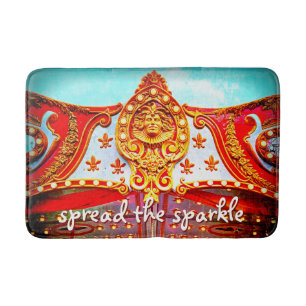"Spread Sparkle" Citaat Gold Carousel Foto Badmat