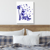 Spread The Love Dandelions and Dragonflies Canvas Afdruk (Insitu (Slaapkamer))