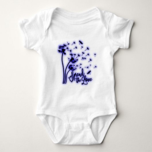Spread The Love Dandelions and Dragonflies Romper (Voorkant)