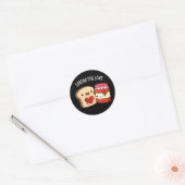 Spread the Love Funny Jam and Bread Pun Dark BG Ronde Sticker (Envelop)
