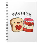 Spread the Love Funny Jam and Bread Pun Notitieboek (Voorkant)