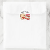 Spread the Love Funny Jam and Bread Pun Ronde Sticker (Tas)