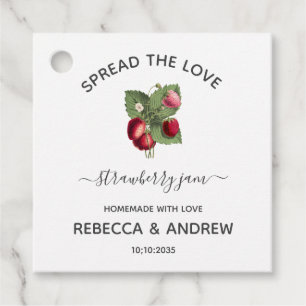 Spread the Love Strawberry Jam Wedding Favor Label