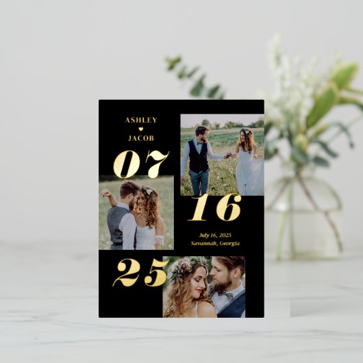 Spread voeg Folie sparen het Briefkaart van de Dat (Staand Voorkant)