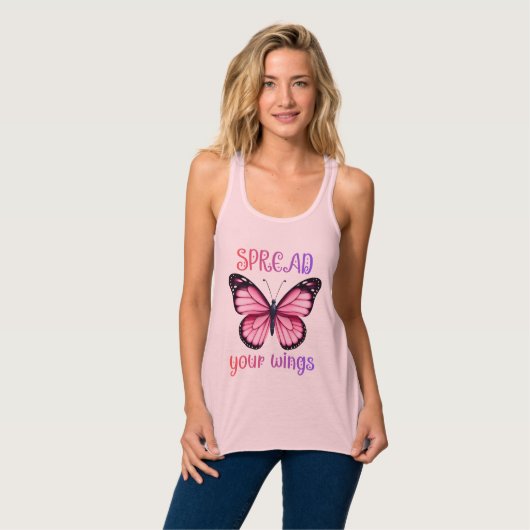 Spread Your Wings – Inspirational Butterfly  Tanktop (Volledige Voorkant)