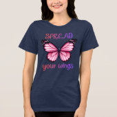 Spread Your Wings – Inspirational Butterfly  Tri-Blend Shirt (Voorkant)