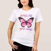 Spread Your Wings – Inspirational Butterfly Tri-Blend Shirt (Voorkant)