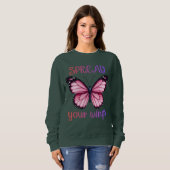 Spread Your Wings – Inspirational Butterfly Trui (Voorkant volledig)