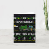 Spreading Christmas Cheer Farming Tractor Ugly Swe Kaart (Voorkant)