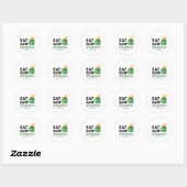 Spreadsheet Classic Round Sticker (Feuille)
