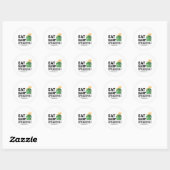 Spreadsheet Classic Round Sticker (Feuille)