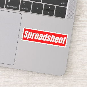 Spreadsheet - Funny Accountant Sticker