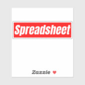 Spreadsheet - Funny Accountant Sticker (Vel)