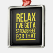 Spreadsheet inspirerend grappige cadeaus metalen ornament (Links)