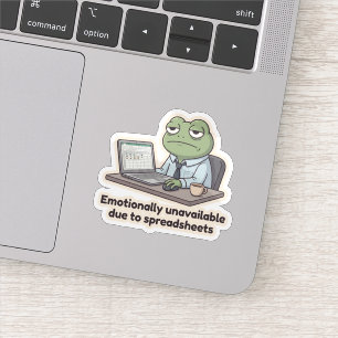 Spreadsheet Kikker Grappige Kantoorsticker Sticker