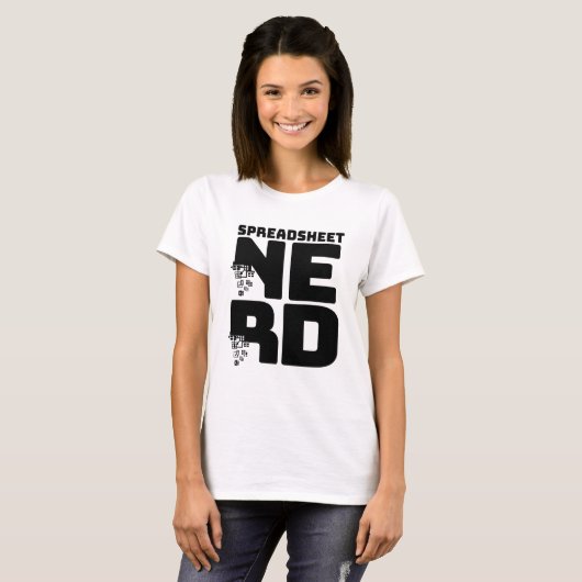 Spreadsheet Nerd T-shirt (Voorkant volledig)