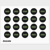 Spreadsheet ninja klassieke ronde sticker (Vel)