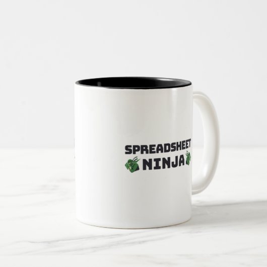 Spreadsheet ninja Two-Tone koffie-mok Tweekleurige Koffiemok (Voorkant rechts)