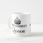Spreadsheet Queen Funny Quotes Koffiemok (Voorkant links)