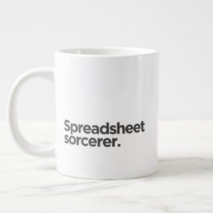 'Spreadsheet tovenaar.' Grappige verjaardag voor c Extra Grote Beker