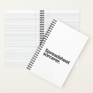 'Spreadsheet tovenaar.' Grappige verjaardagscadeau Notitieboek