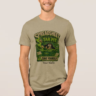 Spreadsheet Val Persoonlijk Grappig Kantoor T-Shir Tri-Blend Shirt