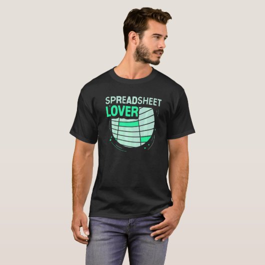 Spreadsheet Work Accounting Table Accountant T-shirt (Voorkant volledig)