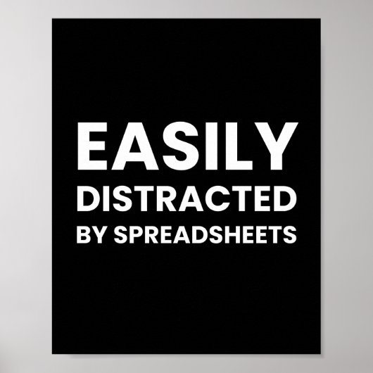 Spreadsheets Funny Accountant Gezegde Poster (Voorkant)