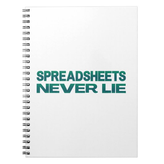 Spreadsheets liegen Notitieboek nooit (Voorkant)