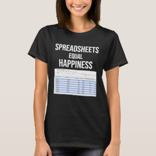 Spreadsheets meme Belastingaccountant CPA Gegevens T-shirt