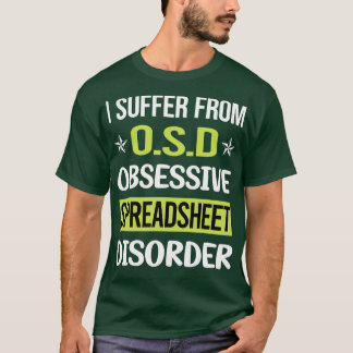 Spreadsheets over obsessieve liefhebbers t-shirt