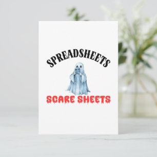 Spreadsheets Scare Sheets - Funny Accountant Bedankkaart