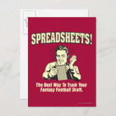 Spreadsheets volgen: Concept van uw Fantasy-Footba Briefkaart (Voorkant / Achterkant)