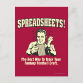 Spreadsheets volgen: Concept van uw Fantasy-Footba Briefkaart (Voorkant)