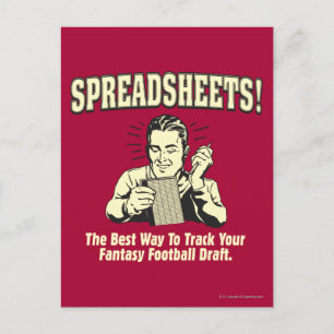 Spreadsheets volgen: Concept van uw Fantasy-Footba Briefkaart