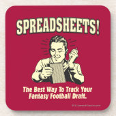 Spreadsheets volgen: Concept van uw Fantasy-Footba Drankjes Onderzetter (Voorkant)