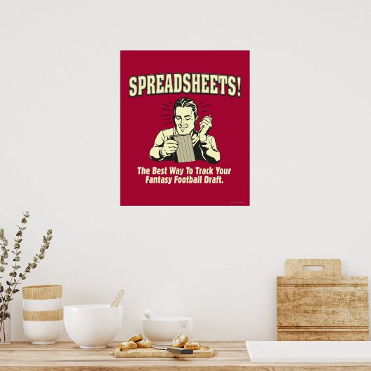 Spreadsheets volgen: Concept van uw Fantasy-Footba Poster (Keuken)