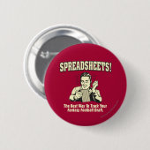 Spreadsheets volgen: Concept van uw Fantasy-Footba Ronde Button 5,7 Cm (Voorkant /achterkant)