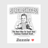 Spreadsheets volgen: Concept van uw Fantasy-Footba Sticker (Vel)