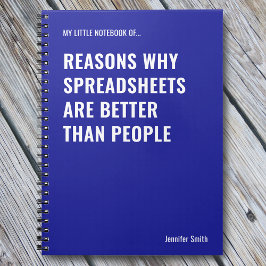 Spreadsheets zijn beter grappige accountant notitieboek