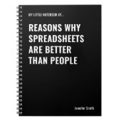 Spreadsheets zijn beter grappige accountant notitieboek (Voorkant)
